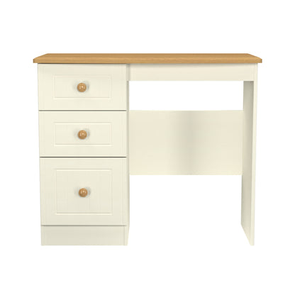 Warwick Desk Cream & Oak 3 Drawers 93cm