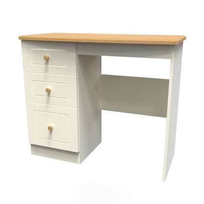 Warwick Desk Cream & Oak 3 Drawers 93cm