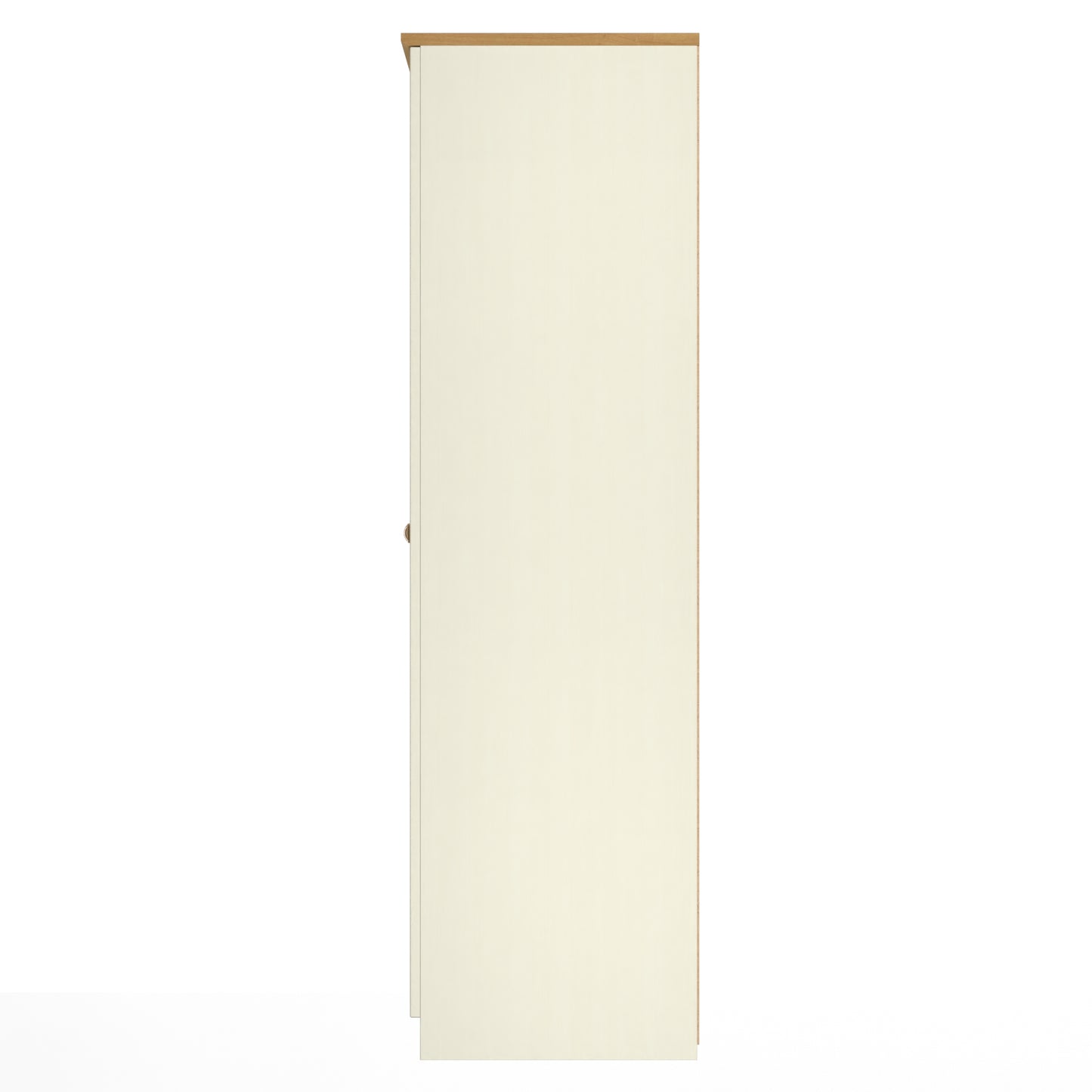 Warwick Tall Mirror Wardrobe Cream & Oak 111cm