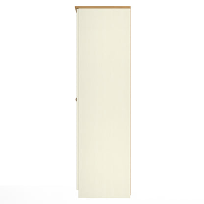 Warwick Tall Mirror Wardrobe Cream & Oak 111cm