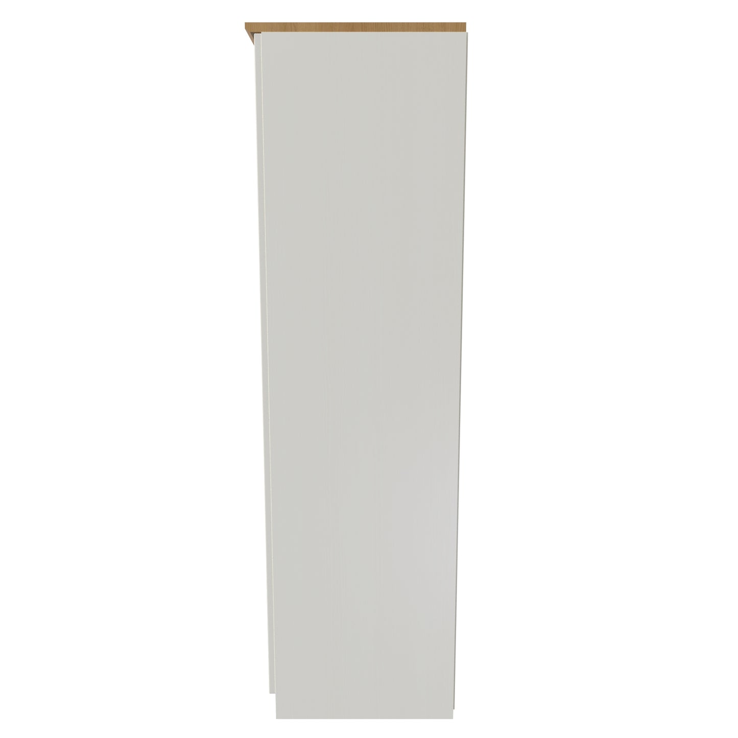 Warwick Tall Mirror Wardrobe Cream & Oak 111cm