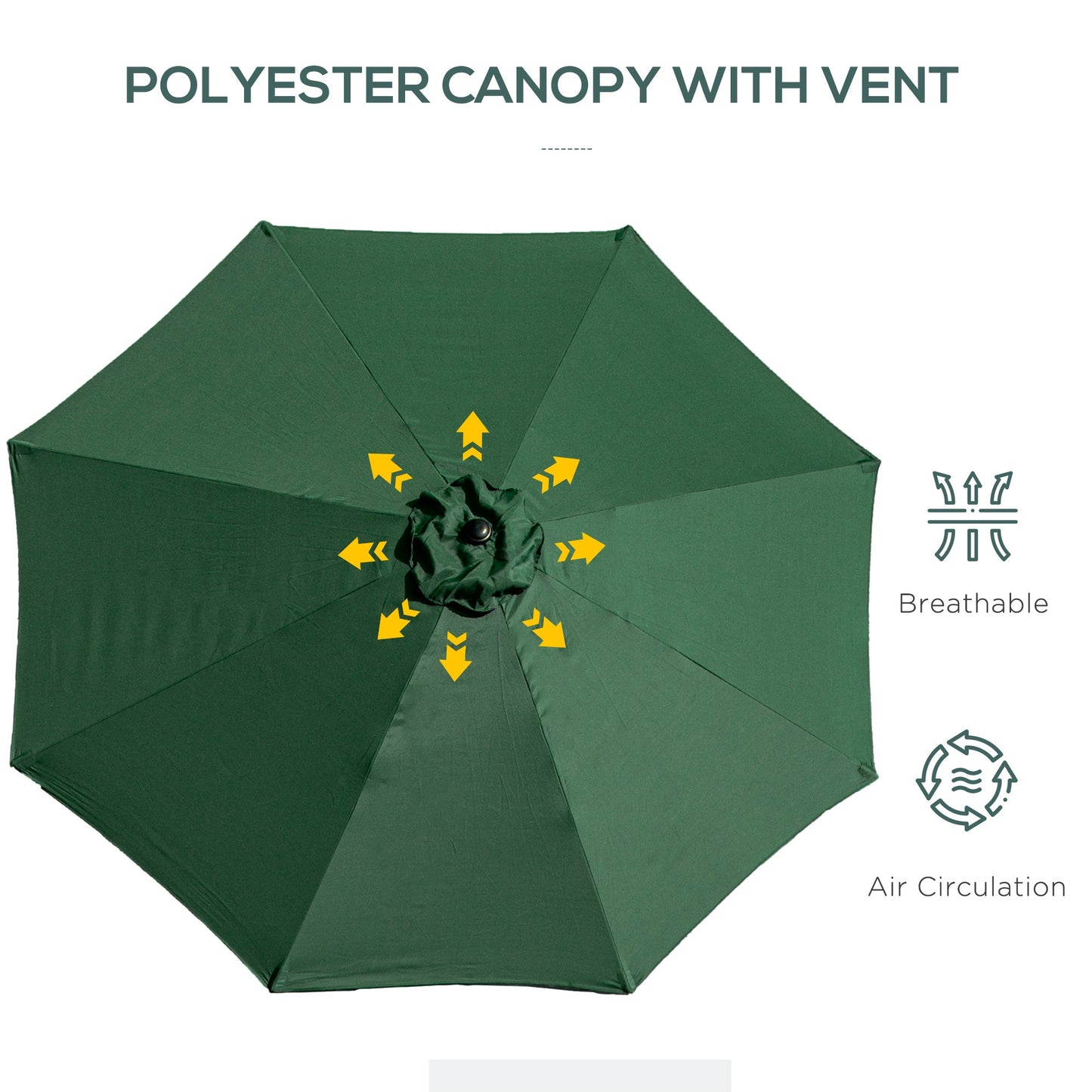 3M Tilting Parasol Garden Umbrellas