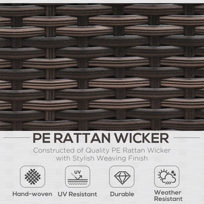 8-Pieces PE Rattan Corner Sofa Set with Thick Cushions