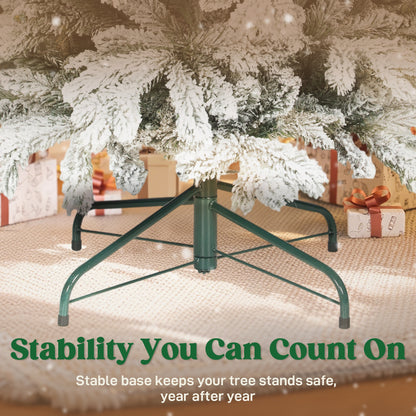 7ft Christmas Tree Artificial - White Frosted Green Slim  972 Tips
