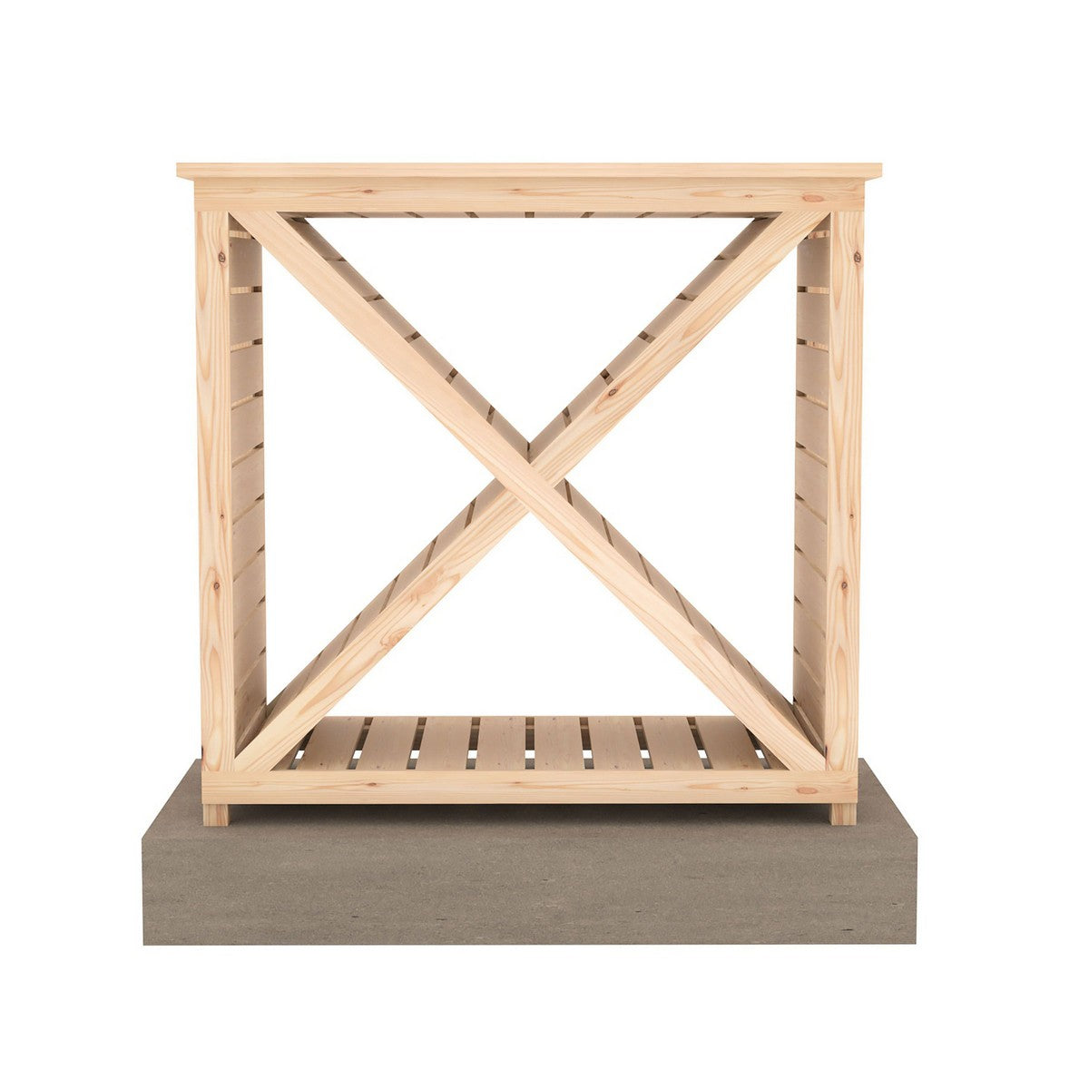 Shire Woodlowe 1' 3" x 2' 11" Log Store - Premium Coated Slatted