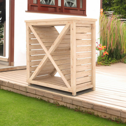 Shire Woodlowe 1' 3" x 2' 11" Log Store - Premium Coated Slatted