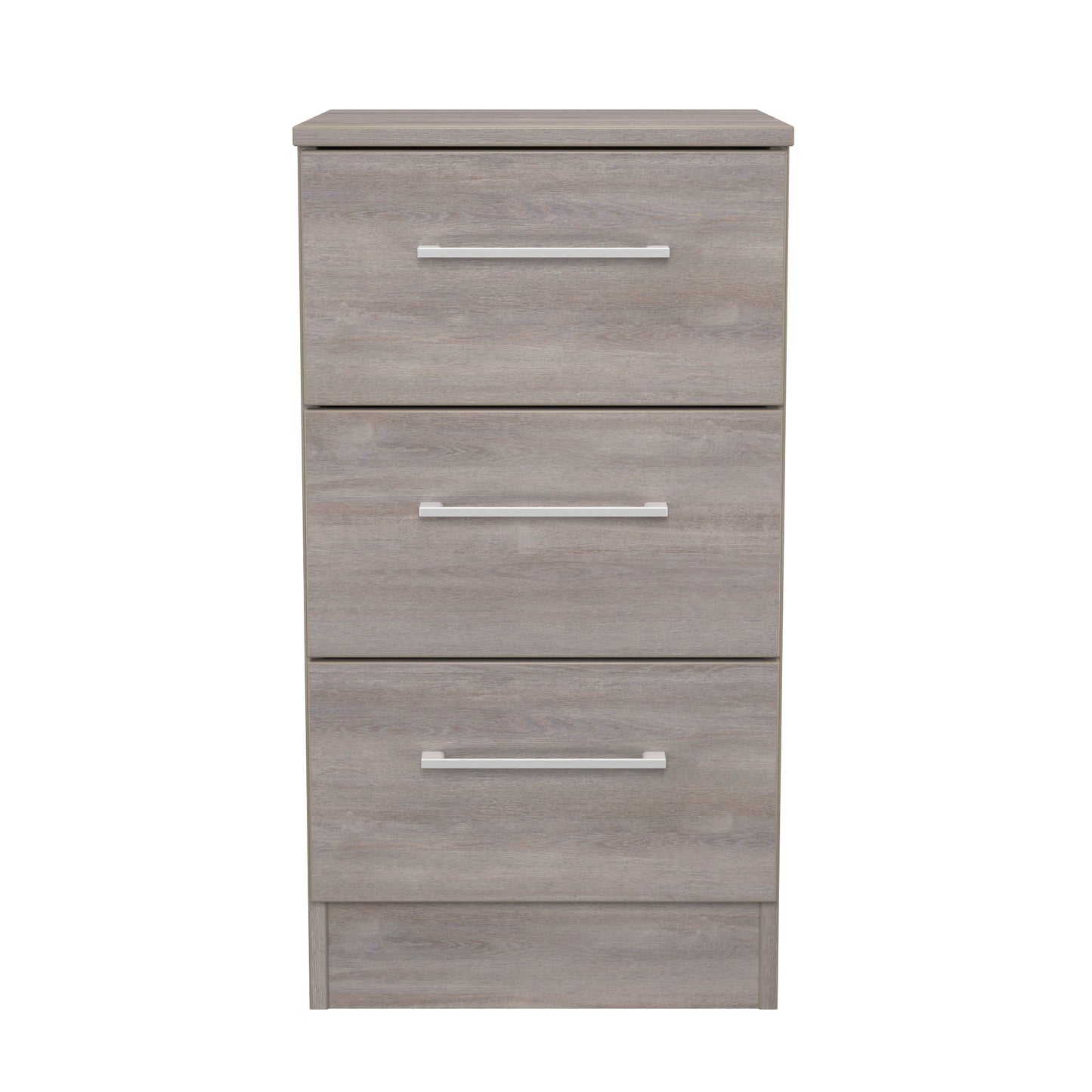 Worcester Bedside Table Light Grey 3 Drawers 37cm