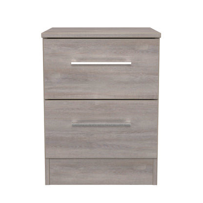 Worcester Bedside Table Light Grey 2 Drawers 37cm