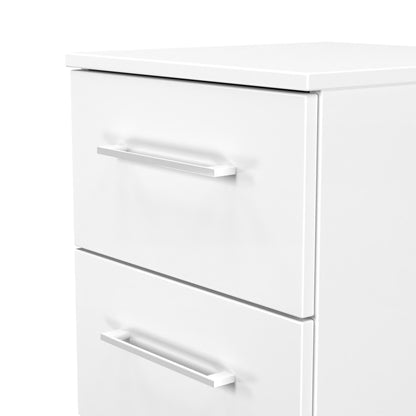 Worcester Bedside Table White 2 Drawers 37cm