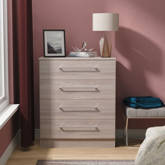 Worcester Chest of Drawers Light Grey 4 Drawers 74cm