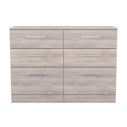 Worcester Large Chest of Drawers Light Grey 6 Drawers 110cm