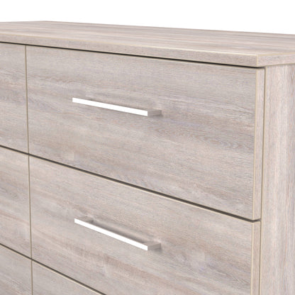 Worcester Large Chest of Drawers Light Grey 6 Drawers 110cm