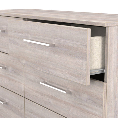 Worcester Large Chest of Drawers Light Grey 6 Drawers 110cm