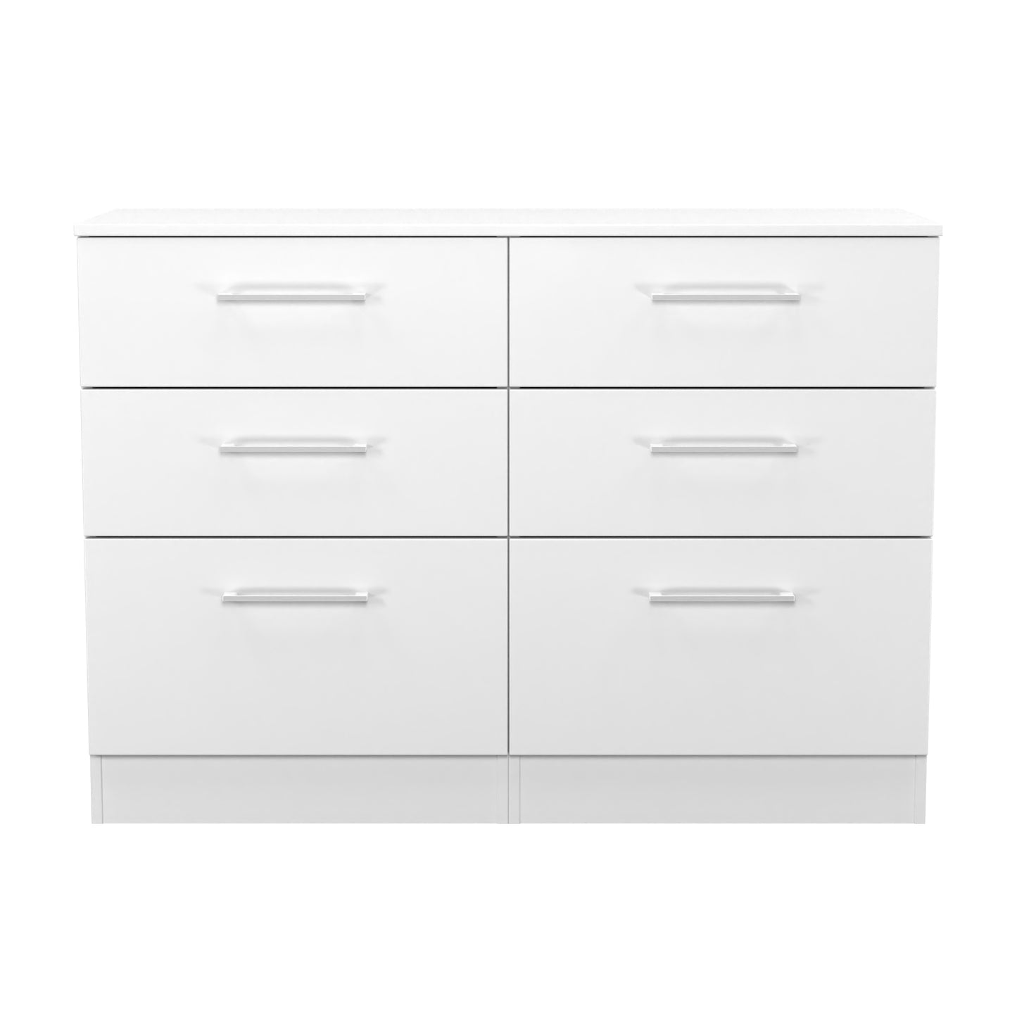 Worcester Large Chest of Drawers White 6 Drawers 110cm