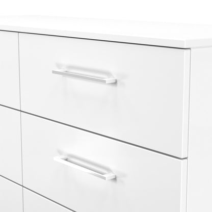 Worcester Large Chest of Drawers White 6 Drawers 110cm