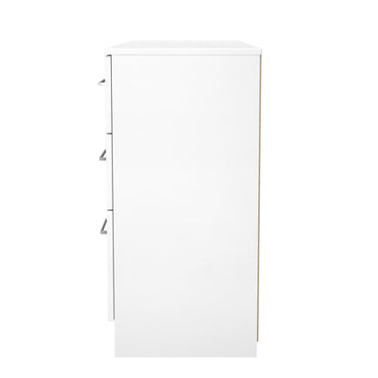 Worcester Desk Black & White 6 Drawers 125cm