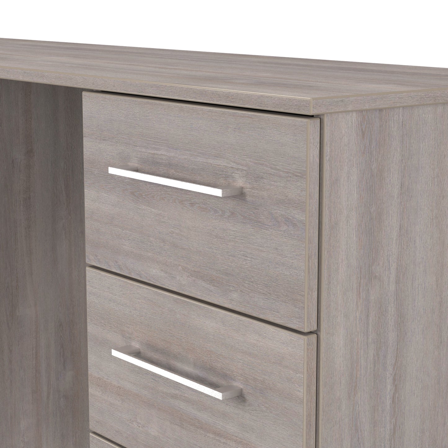 Worcester Desk Light Grey 6 Drawers 125cm