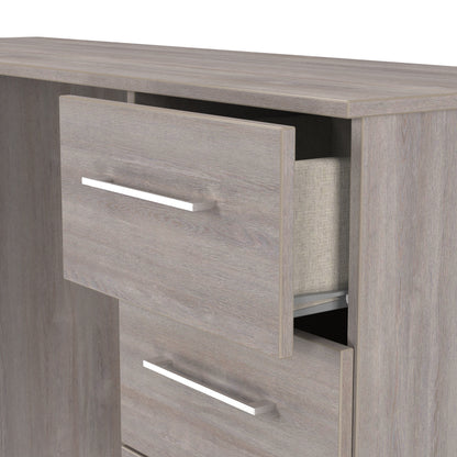 Worcester Desk Light Grey 6 Drawers 125cm