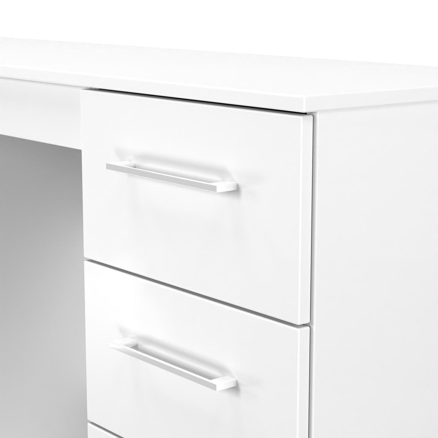 Worcester Desk White 6 Drawers 125cm