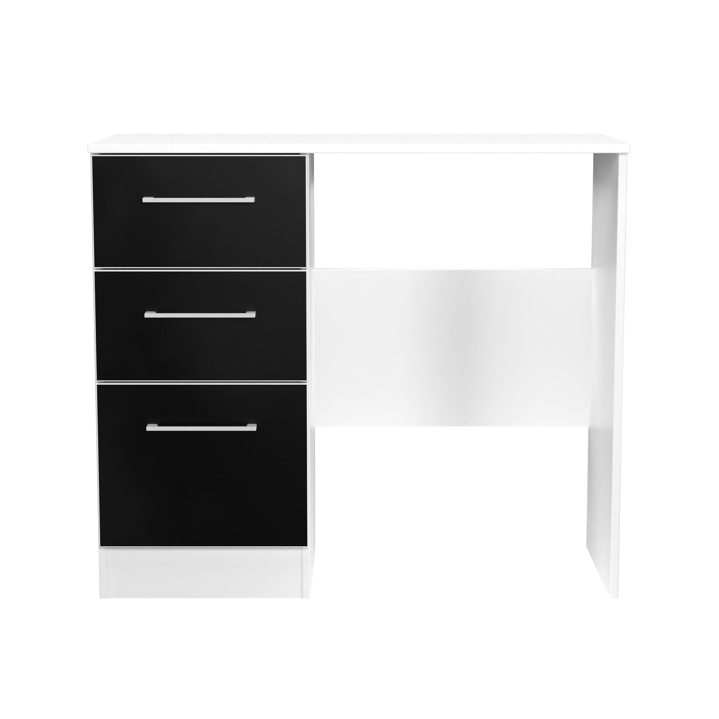 Worcester Desk Black & White 3 Drawers 90cm