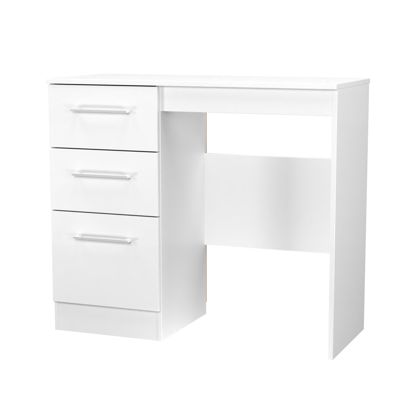 Worcester Desk White 3 Drawers 90cm