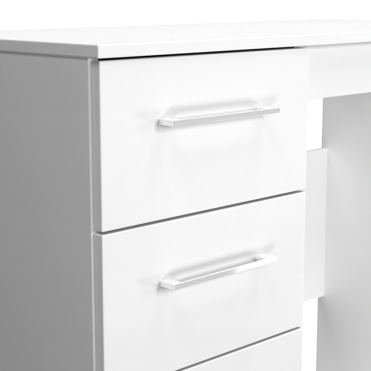 Worcester Desk White 3 Drawers 90cm