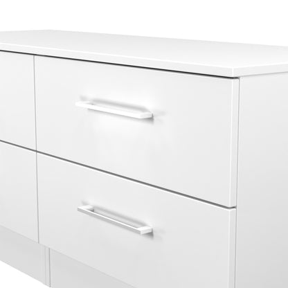 Worcester Large Chest of Drawers White 4 Drawers 110cm
