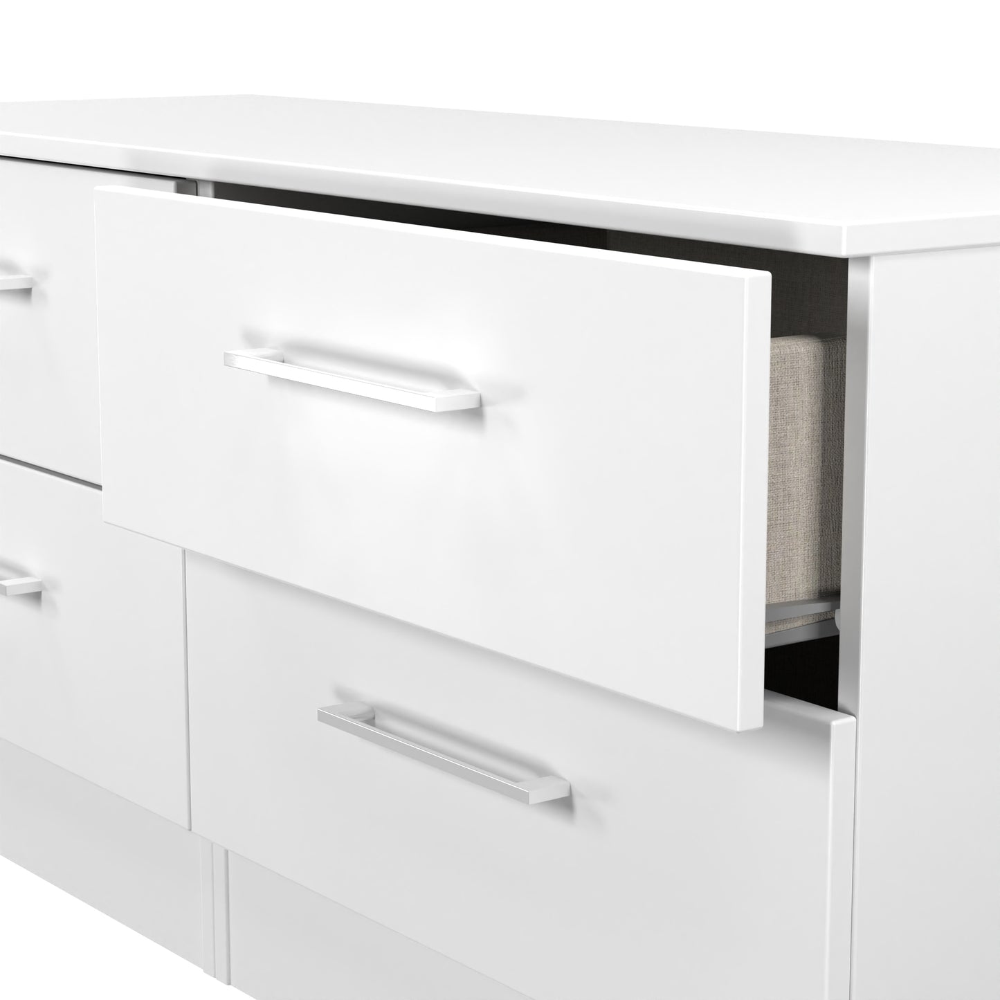 Worcester Large Chest of Drawers White 4 Drawers 110cm