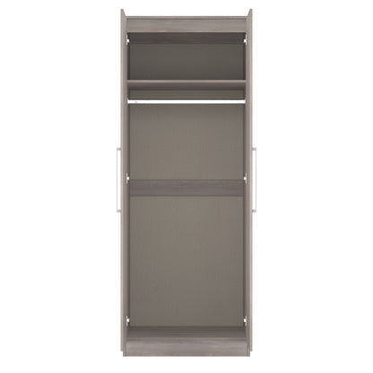 Worcester Tall Wardrobe Light Grey 2 Doors 1 Shelf 74cm