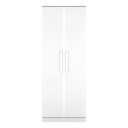 Worcester Tall Wardrobe White 2 Doors 1 Shelf 74cm