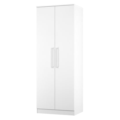 Worcester Tall Wardrobe White 2 Doors 1 Shelf 74cm
