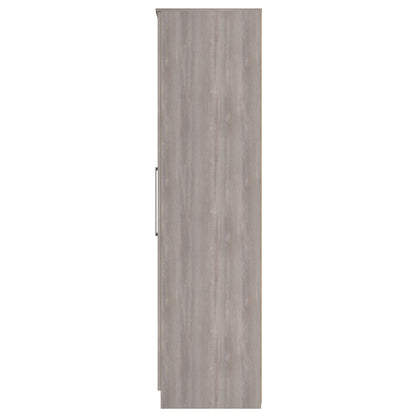 Worcester Tall Mirror Wardrobe Light Grey 2 Drawers 111cm
