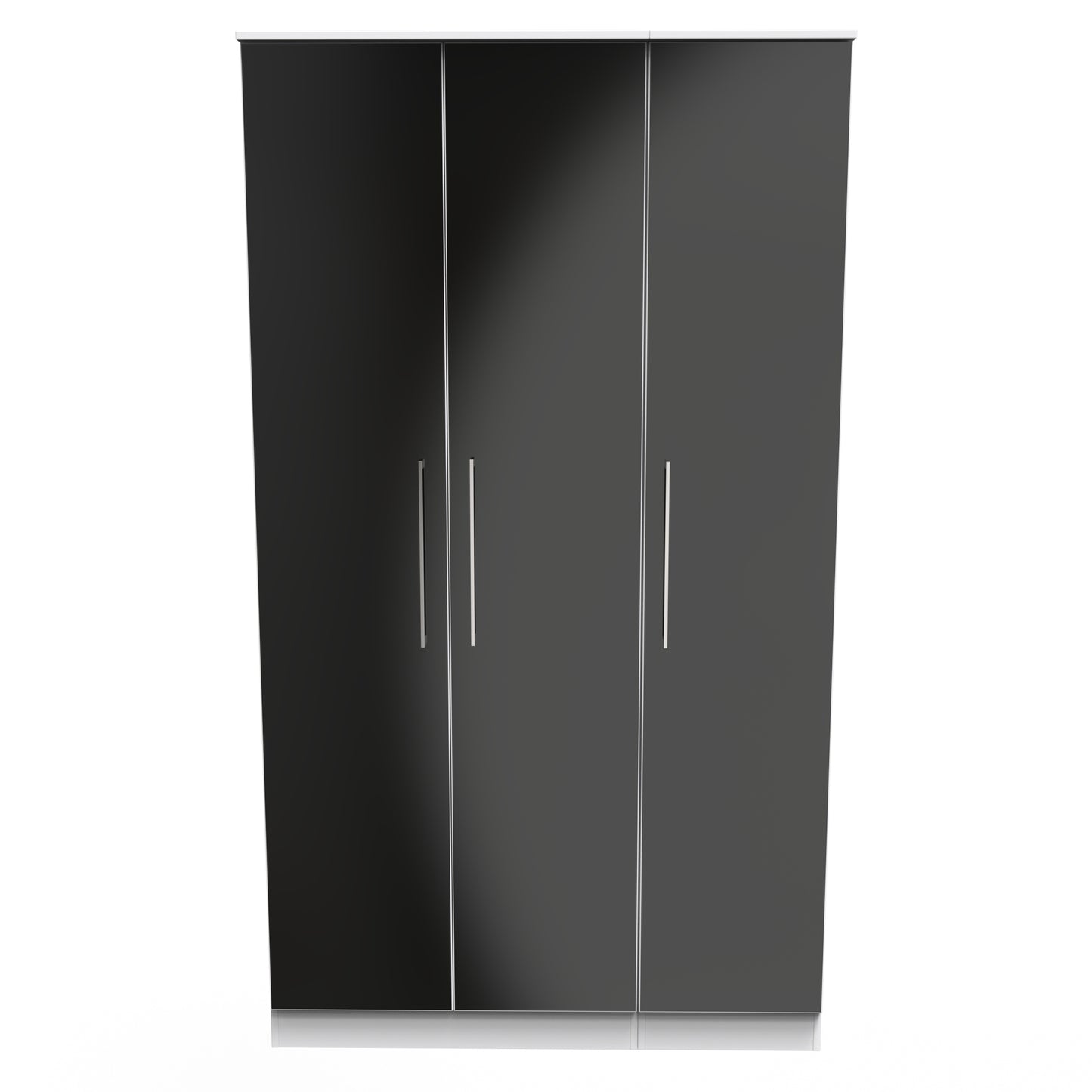 Worcester Tall Mirror Wardrobe Black & White 111cm