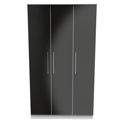 Worcester Tall Mirror Wardrobe Black & White 111cm