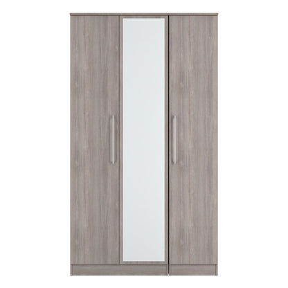 Worcester Tall Mirror Wardrobe Light Grey 111cm