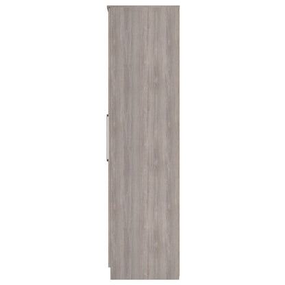 Worcester Tall Mirror Wardrobe Light Grey 111cm
