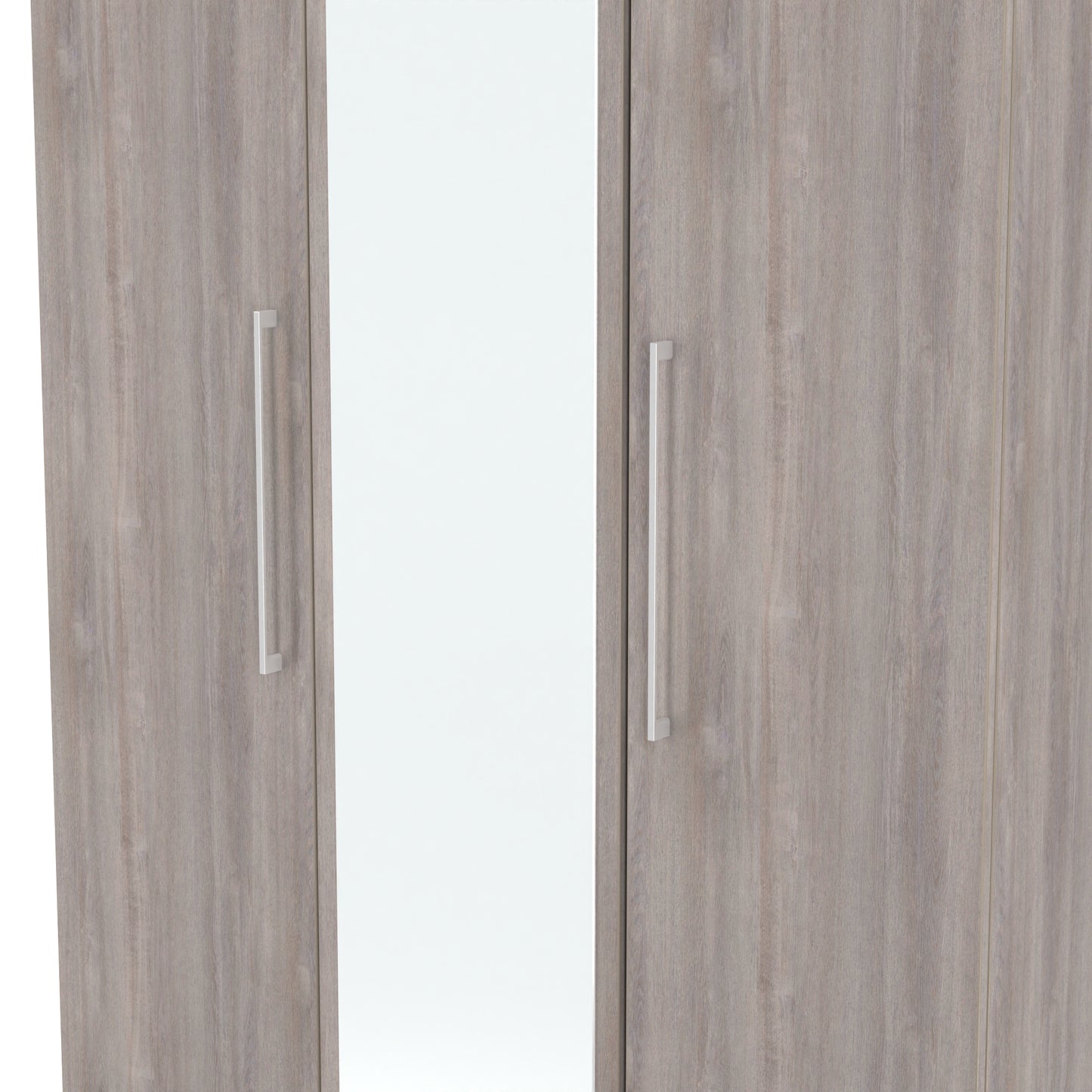 Worcester Tall Mirror Wardrobe Light Grey 111cm