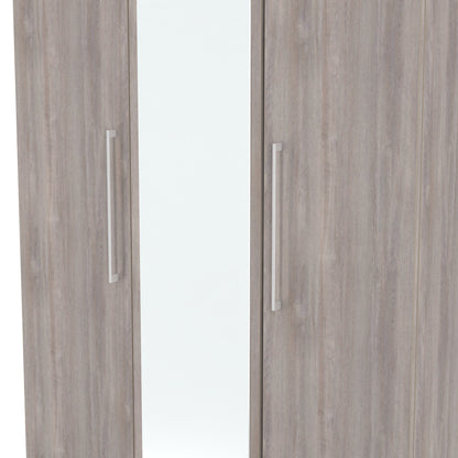 Worcester Tall Mirror Wardrobe Light Grey 111cm