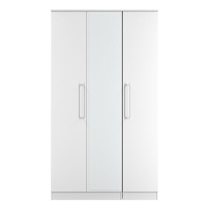 Worcester Tall Mirror Wardrobe White 111cm