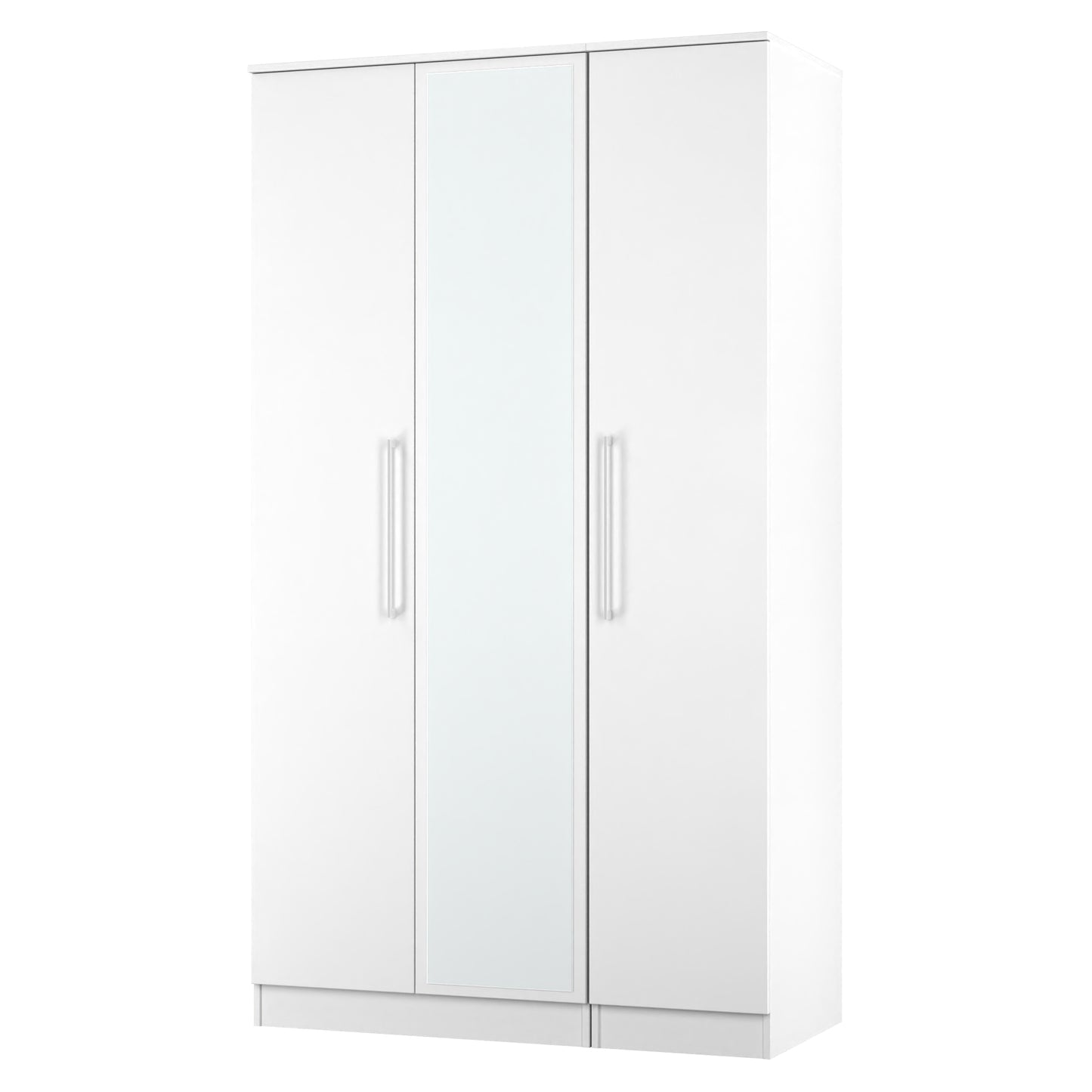 Worcester Tall Mirror Wardrobe White 111cm