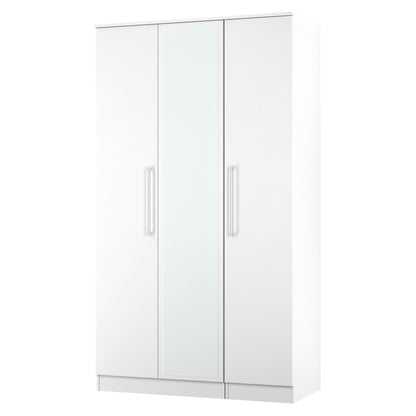 Worcester Tall Mirror Wardrobe White 111cm