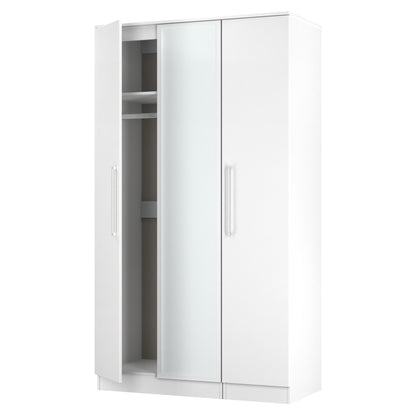 Worcester Tall Mirror Wardrobe White 111cm