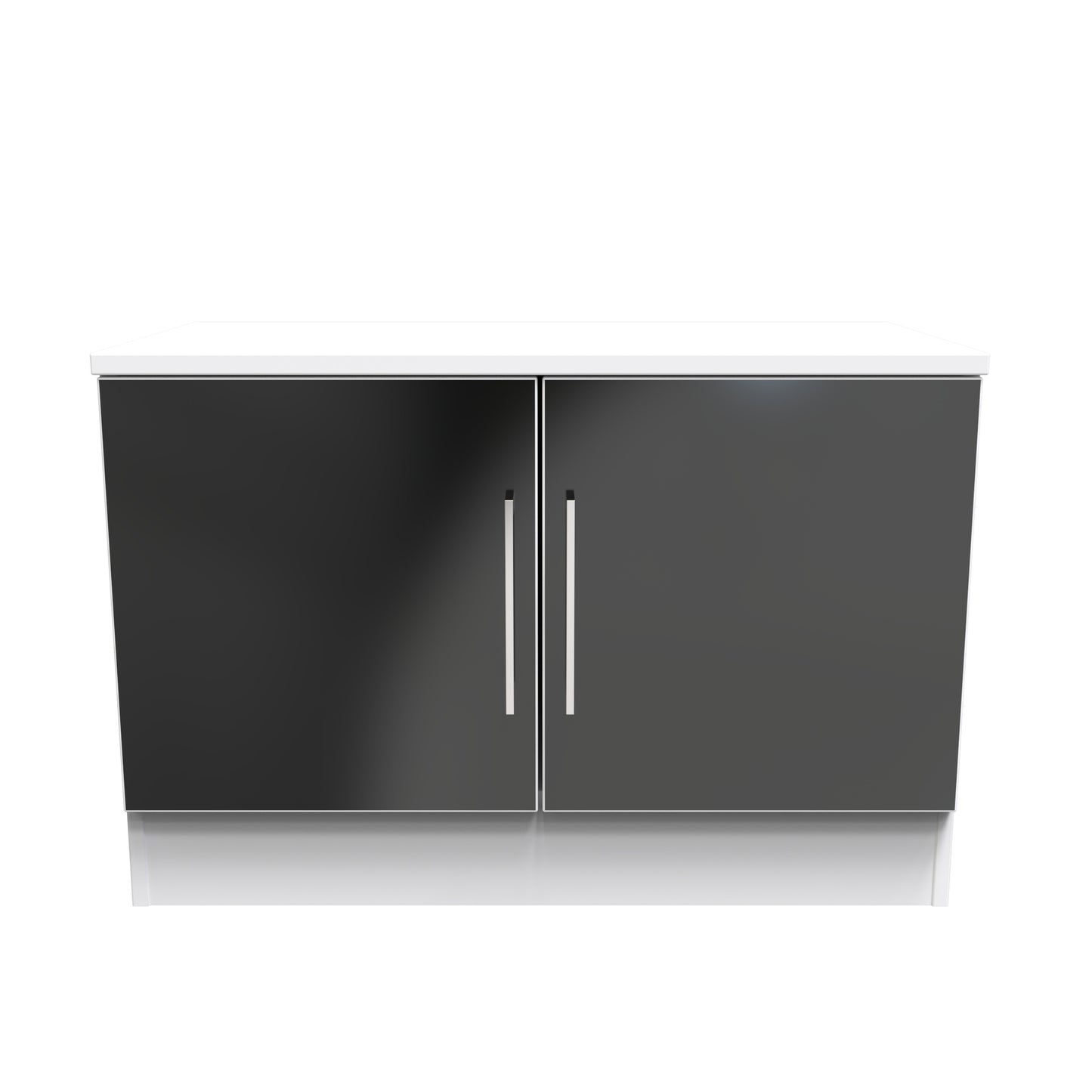 Worcester TV Unit Black & White 2 Doors 74cm