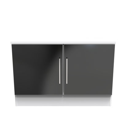 Worcester TV Unit Black & White 2 Doors 74cm