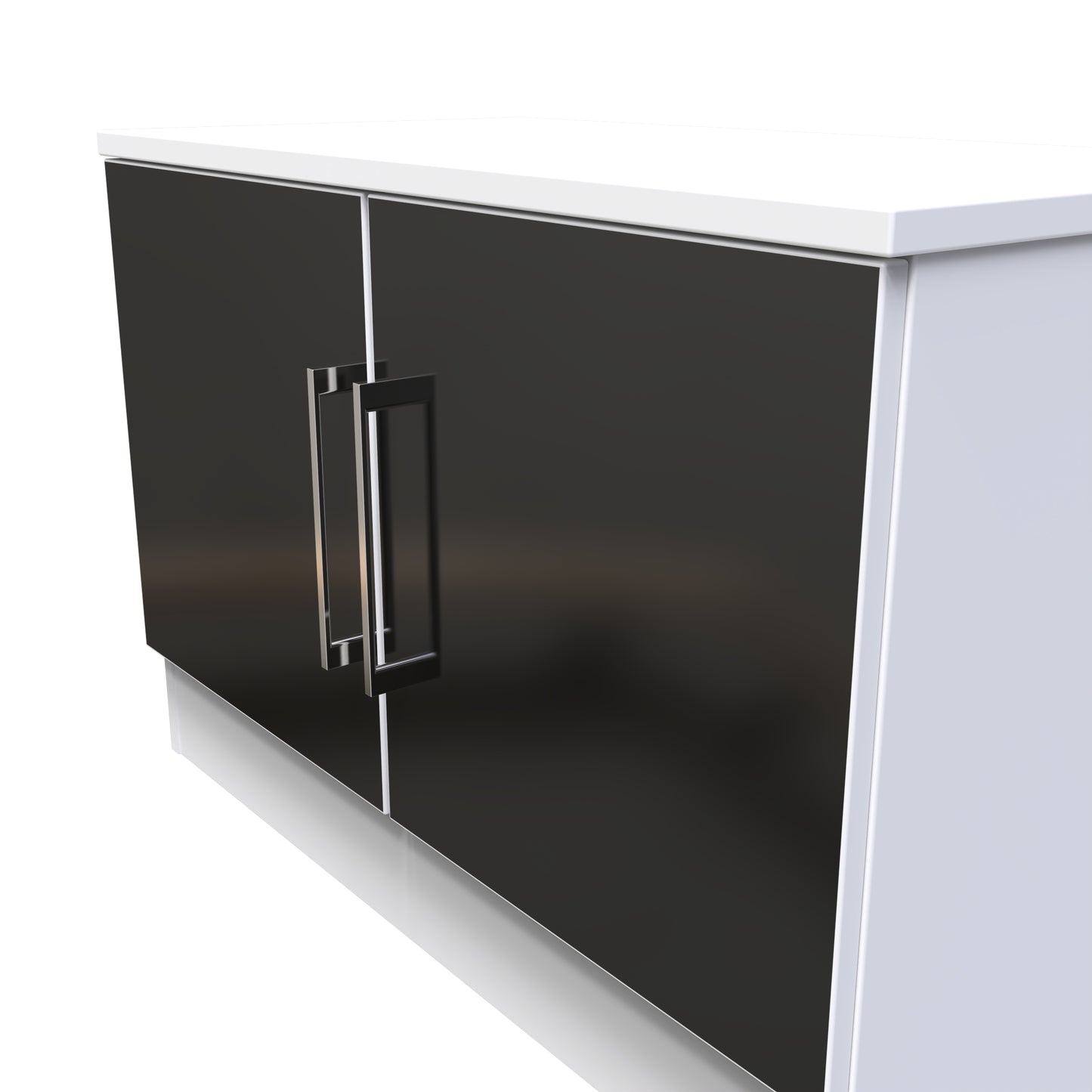 Worcester TV Unit Black & White 2 Doors 74cm