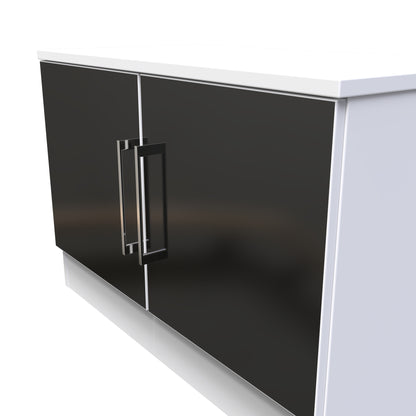 Worcester TV Unit Black & White 2 Doors 74cm