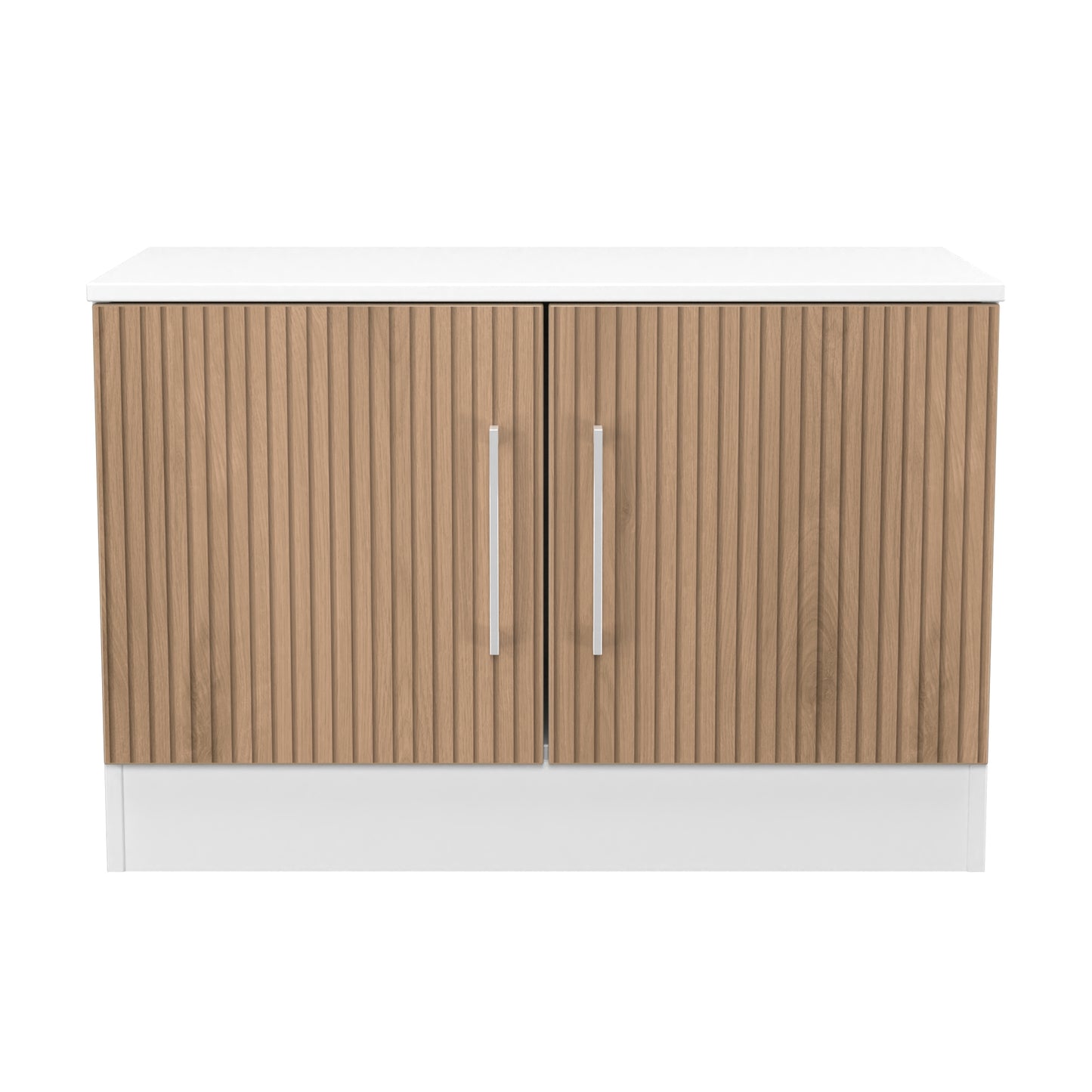 Worcester TV Unit White & Light Oak 2 Doors 74cm