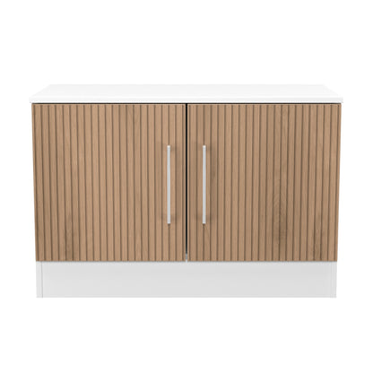 Worcester TV Unit White & Light Oak 2 Doors 74cm