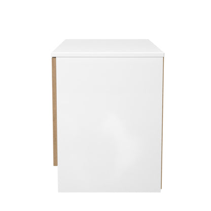 Worcester TV Unit White & Light Oak 2 Doors 74cm