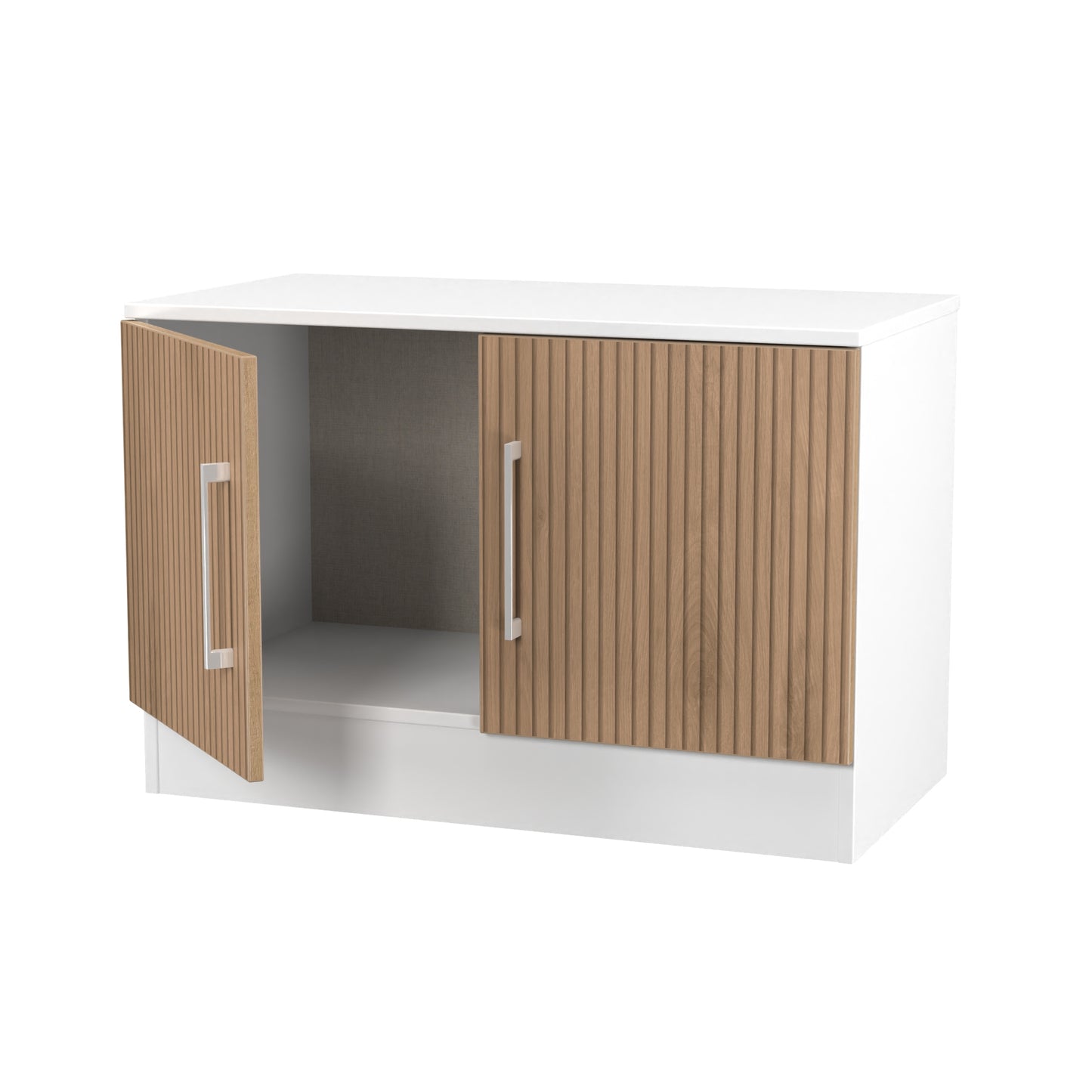 Worcester TV Unit White & Light Oak 2 Doors 74cm